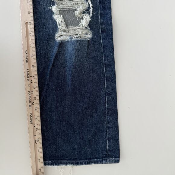 Mother Jeans Womens 29 The Tripper Dark Wash Distressed Your Treat Or Mine - Picture 12 of 13